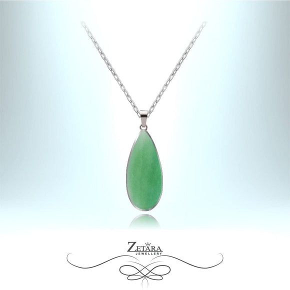 Aventurine Natural Stone Necklace - Birthstone for August 2023