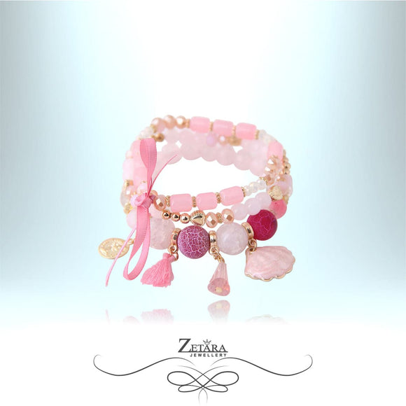 Adele Vintage Charm Bracelet - Baby Pink 2023