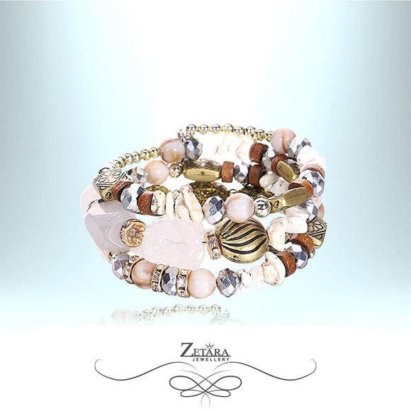 Isabella  Women Fashion Vintage Crystal Bracelet - Clear Quartz 2023