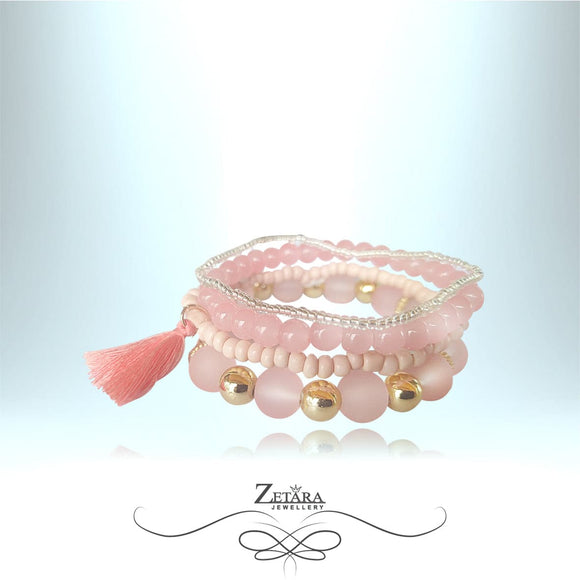 Barcelona Vintage Crystal Bracelet - Baby Pink 2023