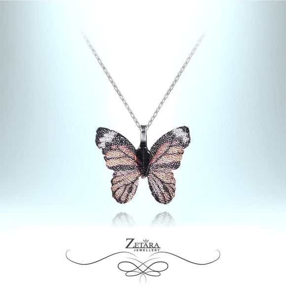 Lucky Butterfly Necklace - Brown 2023