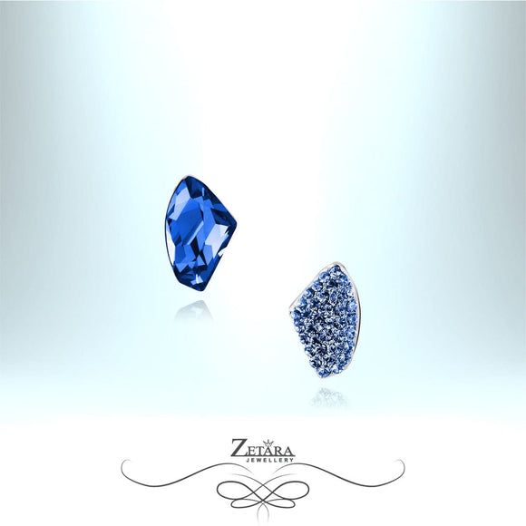 Royal Blue Sapphire Crystal Earrings - Birthstone for September 2023
