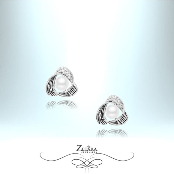 Lotus Earrings - South Sea Pearl - Birthstone for June 2023