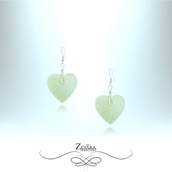 Flora Collection Cordate Leaf Earrings (S) - Light Mint Green 2023