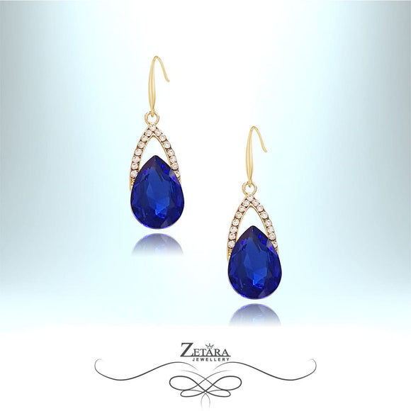Jewel of the Nile Crystal Earrings - Sapphire - Birthstone for September 2023