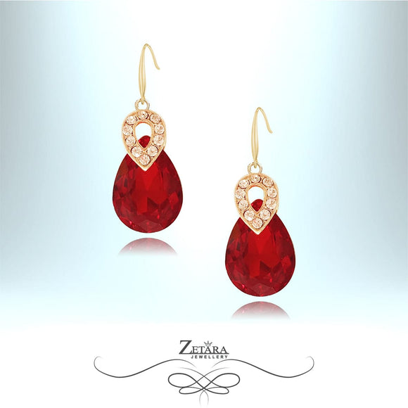 Moroccan Dream Crystal Earrings - Ruby - Birthstone for July 2023