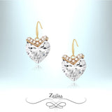 Nights in White Satin Crystal Heart Earrings- Birthstone for April 2023