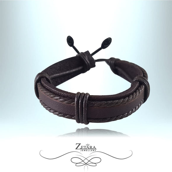 Zetara MAN - Santiago Leather Bracelet - Brown 2022