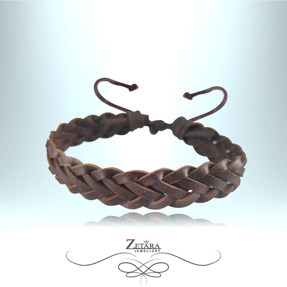 Zetara Men Leather Bracelet Brown - MB0076 2023