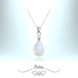 Natural Moonstone Drop Necklace - Birthstone for June 2023
