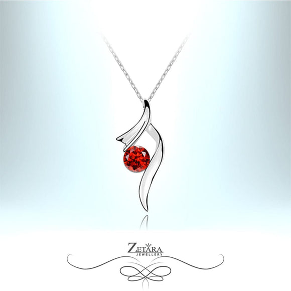 Rosanna Crystal Necklace - Ruby - Birthstone for July 2023
