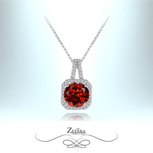 Forever Yours - Ruby Crystal Necklace - Birthstone for July 2023