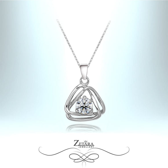 Elizabeth Crystal Necklace - Clear Diamond - Birthstone for April 2023