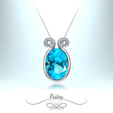 Carmen Crystal Necklace - Aquamarine - Birthstone for March 2023