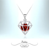 Lolita Crystal Necklace - Ruby - Birthstone for July 2023