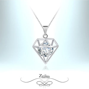Lolita Clear Necklace - Clear Diamond - Birthstone for April 2023