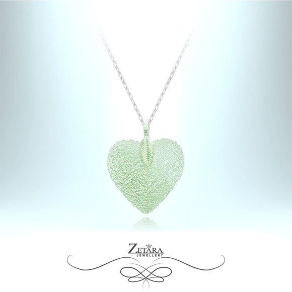 Flora Collection Cordate Leaf Necklace (S) - Light Mint Green 2023