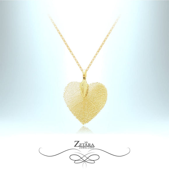 Flora Collection Cordate Leaf Necklace (S) - Gold 2023