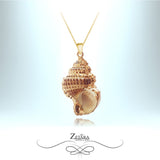 Ariel Collection - Natural Sea Shell Women Necklace - Gold Ornate 2023