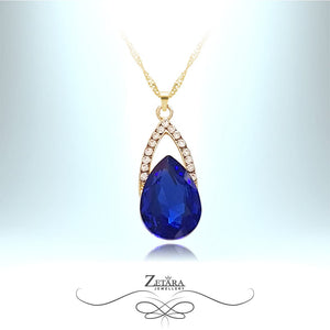 Jewel of the Nile Crystal Necklace - Sapphire - Birthstone for September 2023
