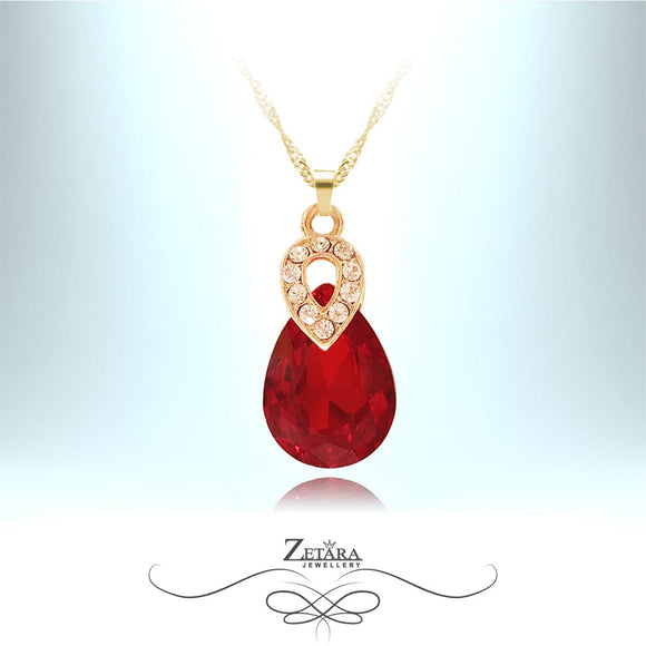 Moroccan Dream Crystal Necklace - Ruby - Birthstone for July 2023