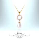 New Luck Italian Crystal Necklace - Freshwater White Pearl 2023