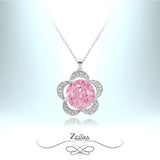 Lotus Crystal Necklace - Light Tourmaline - Birthstone for October 2023