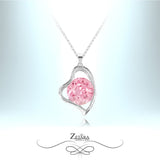 Love Connection - Crystal Heart Necklace - Light Tourmaline - Birthstone for October 2023