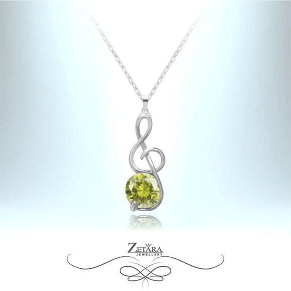 Crescendo Crystal Necklace - Peridot - Birthstone for August 2023