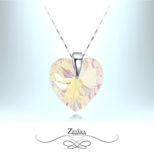 Czech Crystal -"Canary Dream" Crystal Heart Necklace 2023