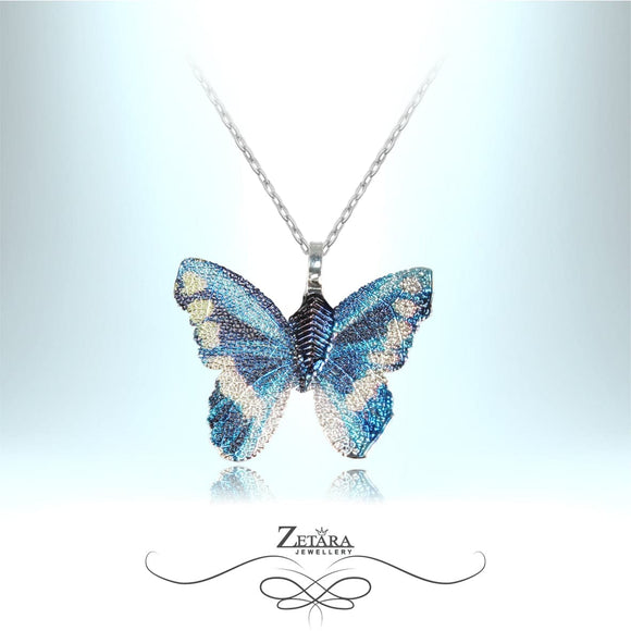 Lucky Butterfly Necklace - Light Sapphire 2023