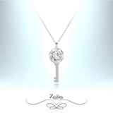 Key To My Heart Crystal Necklace - Clear 2023