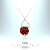 Love Connection 1- Crystal Heart Necklace - Ruby 2023