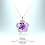 Lotus Crystal Necklace - Amethyst - Birthstone for February 2023