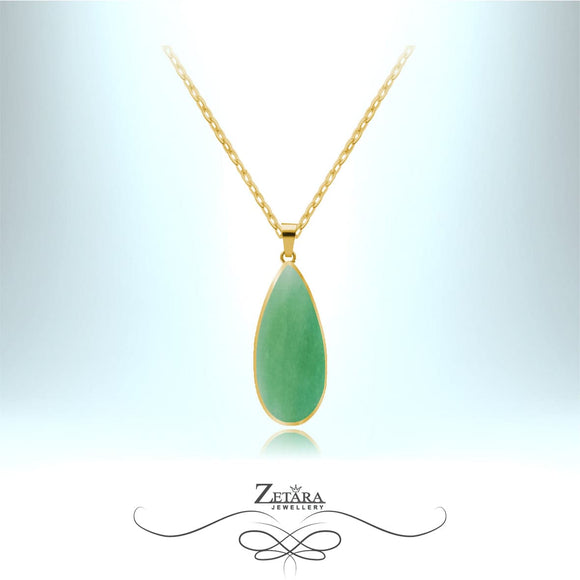 Aventurine Natural Stone Necklace - Birthstone for August 2023