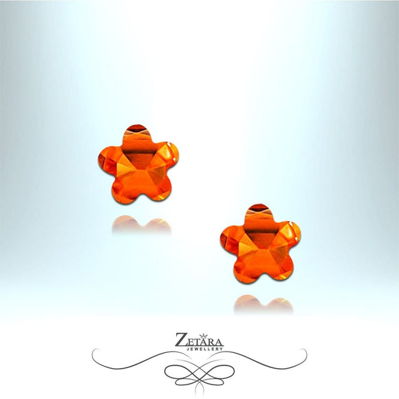 Sunrise Flower Crystal Earrings - Birthstone for January 2023