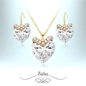 Nights in White Satin Crystal Heart Set- Birthstone for April 2023