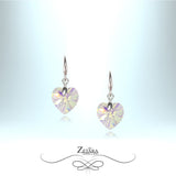Morena Multicolor Crystal Heart Silver Earrings 2023