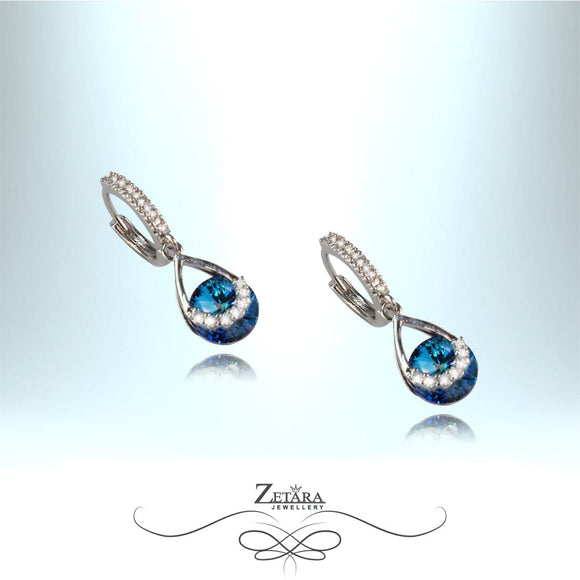 Donathela Multicolor Crystal Earrings - Blue Saphire - Birthstone for September 2023