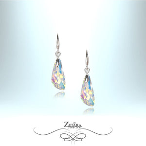 925 Sterling Silver Earrings - Transparent Multicolor 2023