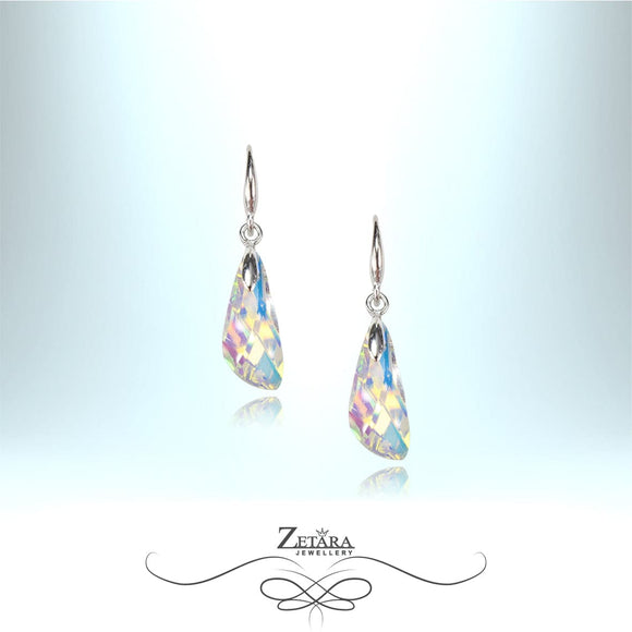 925 Sterling Silver Earrings - Transparent Multicolor 2023