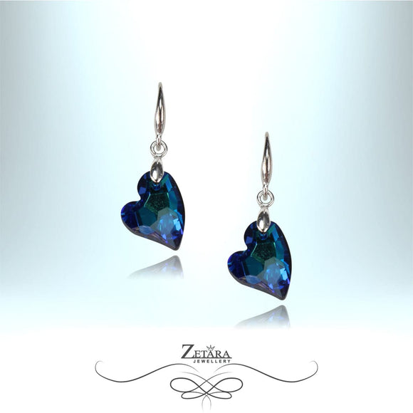 925 Sterling Silver Earrings - Multicolor Indigo Blue 2023