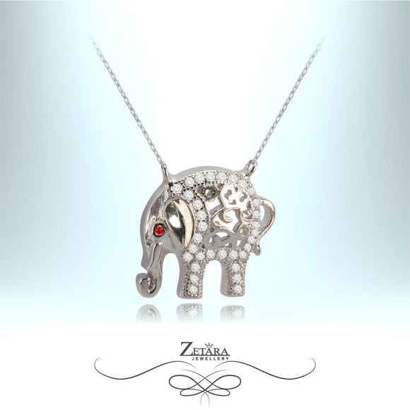 925 Sterling Silver Necklace Lucky Elephant - Limited Addition