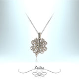 925 Sterling Silver - Open Leaf Lucky Clover