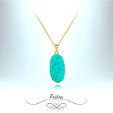 Natural Turquoise Stone Necklace - Birthstone for December 2023
